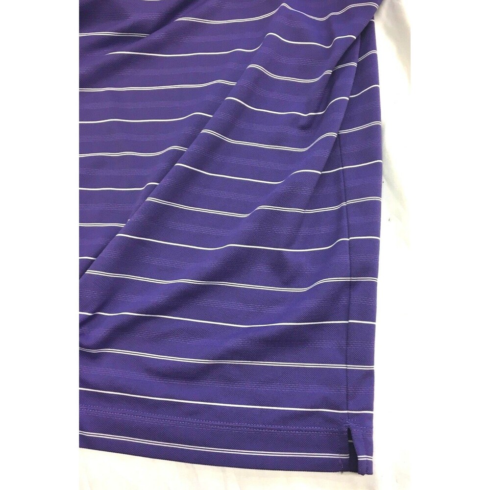 Nike Golf Men's Polo Dri Fit Purple White Sports Large Short Sleeves EUC - Picture 5 of 5